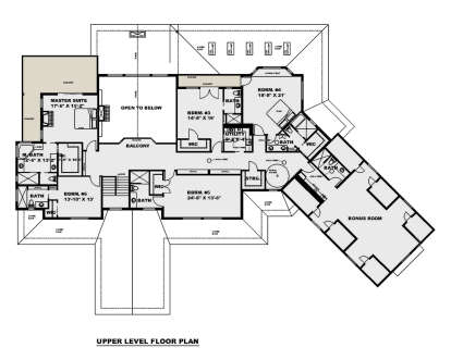 Second Floor for House Plan #039-00733