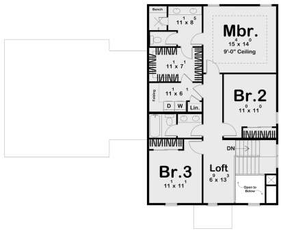 Second Floor for House Plan #963-00796