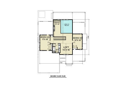 Second Floor for House Plan #2464-00101