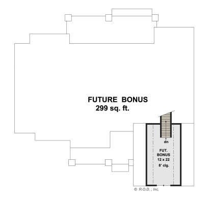 Bonus Room for House Plan #098-00391