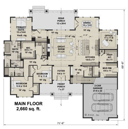 Main Floor  for House Plan #098-00393