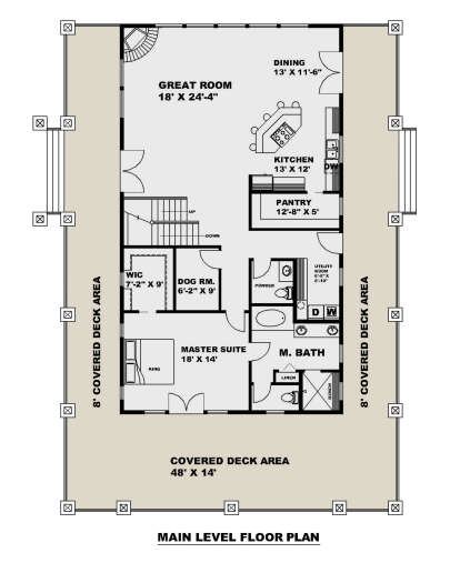 Main Floor  for House Plan #039-00738