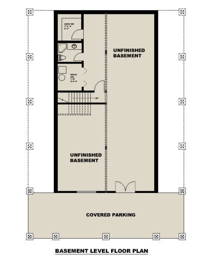 Basement for House Plan #039-00738