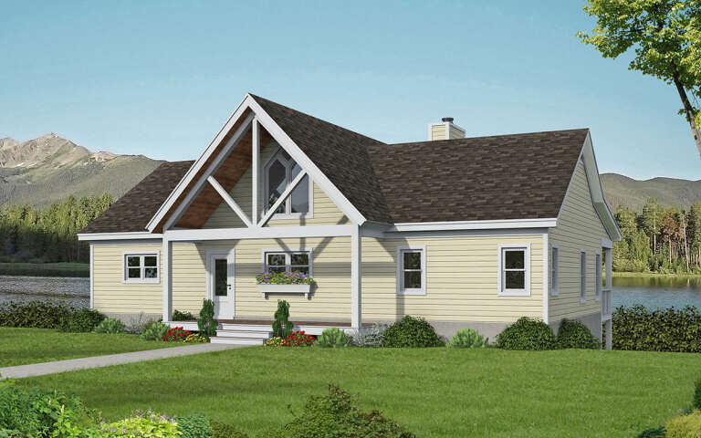 House Plan House Plan #29363 Angled Front Elevation