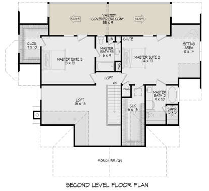 Second Floor for House Plan #940-00803