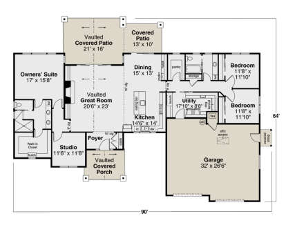 Main Floor  for House Plan #035-01064