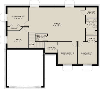 Basement for House Plan #2802-00228