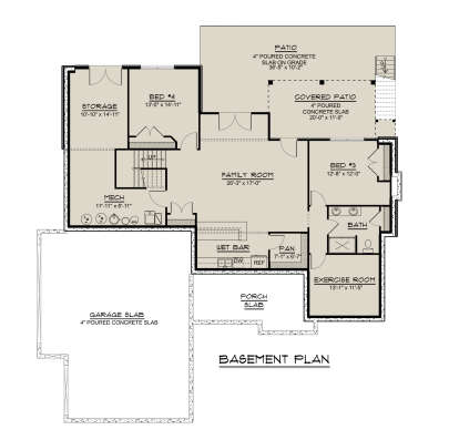 Basement for House Plan #5032-00252