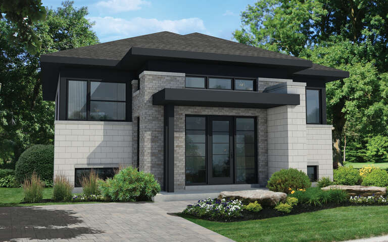 House Plan House Plan #29498 Angled Front Elevation