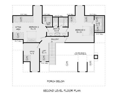 Second Floor for House Plan #940-00844