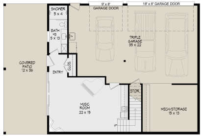 Basement for House Plan #940-00852