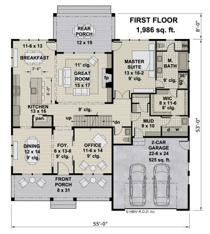 Main Floor for House Plan #098-00397