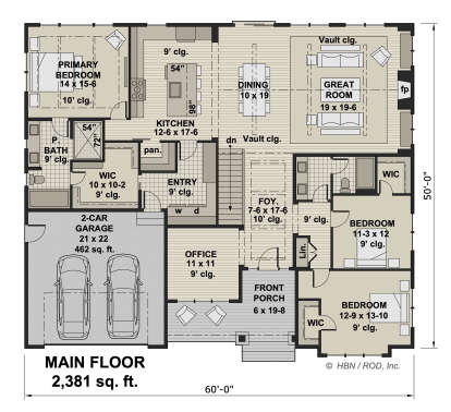Main Floor for House Plan #098-00398