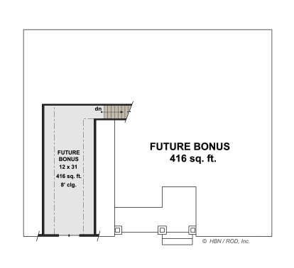 Bonus Room for House Plan #098-00399