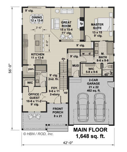 Main Floor for House Plan #098-00403