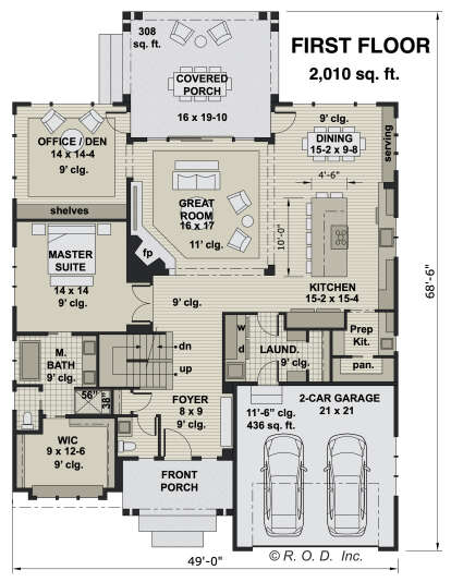 Main Floor for House Plan #098-00405