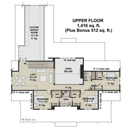 Second Floor for House Plan #098-00415