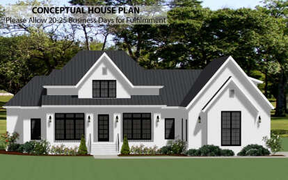 Modern Farmhouse House Plan #6849-00148 Elevation Photo