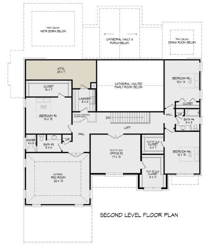 Second Floor for House Plan #940-00865