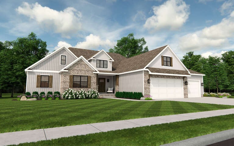House Plan House Plan #29629 Angled Front Elevation