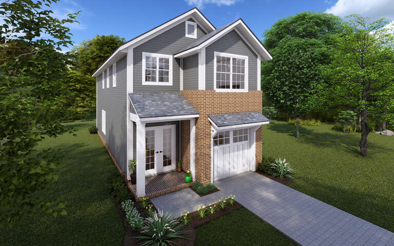 House Plan House Plan #29653 Angled Front Elevation