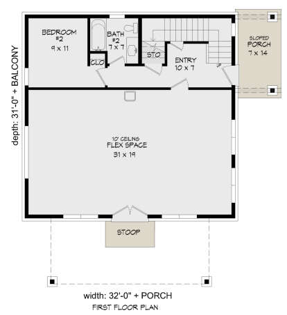 First Floor for House Plan #940-00872