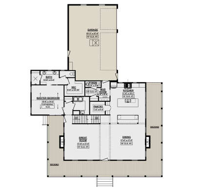Floorplan 1 for House Plan #1958-00015