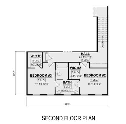 Second Floor for House Plan #1958-00026