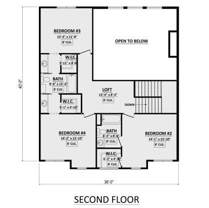 Second Floor for House Plan #1958-00029