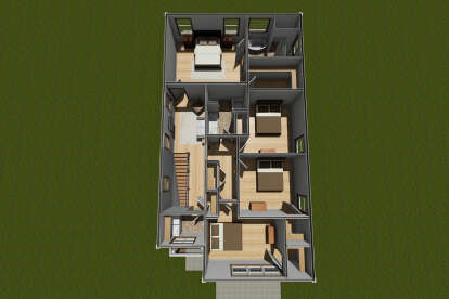 Overhead Second Floor for House Plan #4848-00394