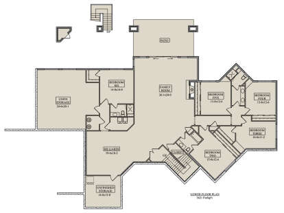 Basement for House Plan #5631-00232