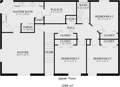 Second Floor for House Plan #2802-00243