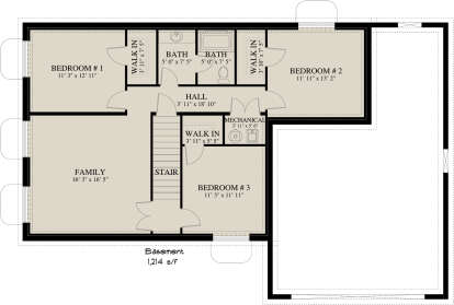 Basement for House Plan #2802-00243