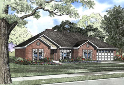 Traditional House Plan #110-00067 Elevation Photo