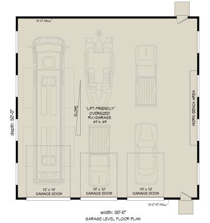 Garage Floor for House Plan #940-00881