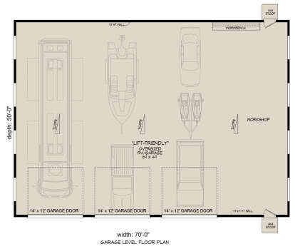 Garage Floor for House Plan #940-00883