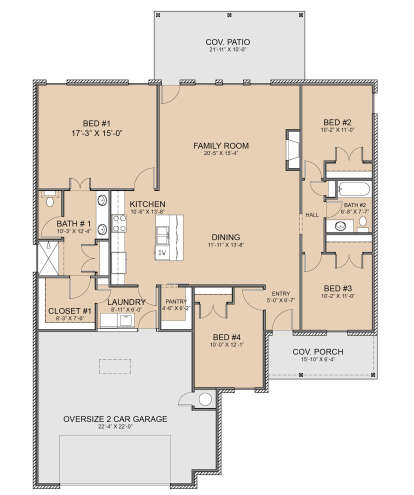 Main Floor  for House Plan #677-00022