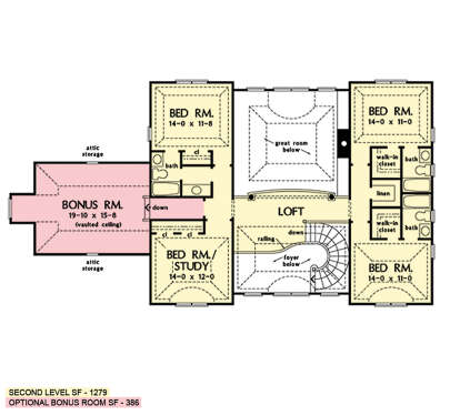 Second Floor for House Plan #2865-00397