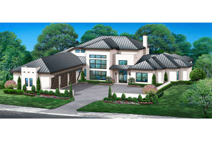 Contemporary House Plan #5445-00512 Elevation Photo