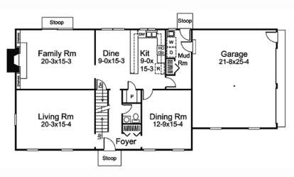 Main Floor for House Plan #5633-00433