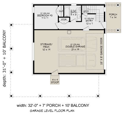 First Floor for House Plan #940-00891