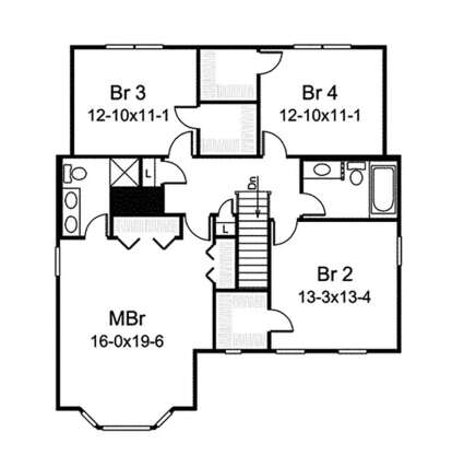Second Floor for House Plan #5633-00436