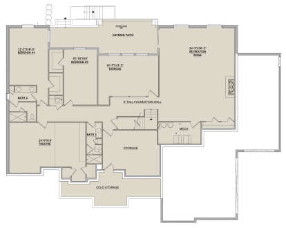 Basement for House Plan #8768-00141