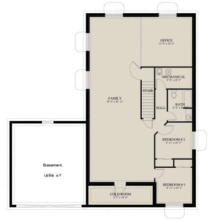 Basement for House Plan #2802-00249