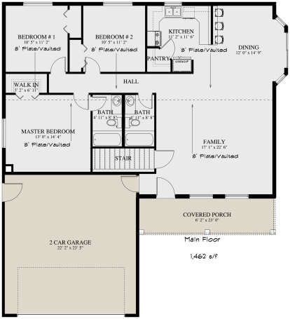 Main Floor  for House Plan #2802-00250