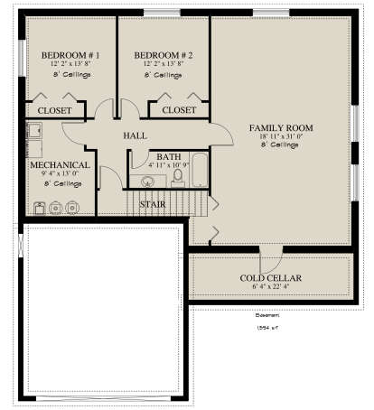 Basement for House Plan #2802-00250