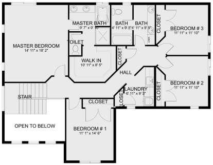 Second Floor for House Plan #2802-00251