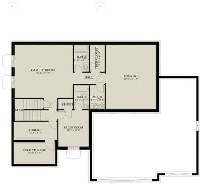 Basement for House Plan #2802-00251