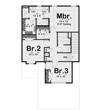 Second Floor for House Plan #963-00854