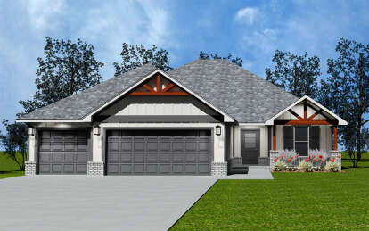 Craftsman House Plan #677-00023 Elevation Photo